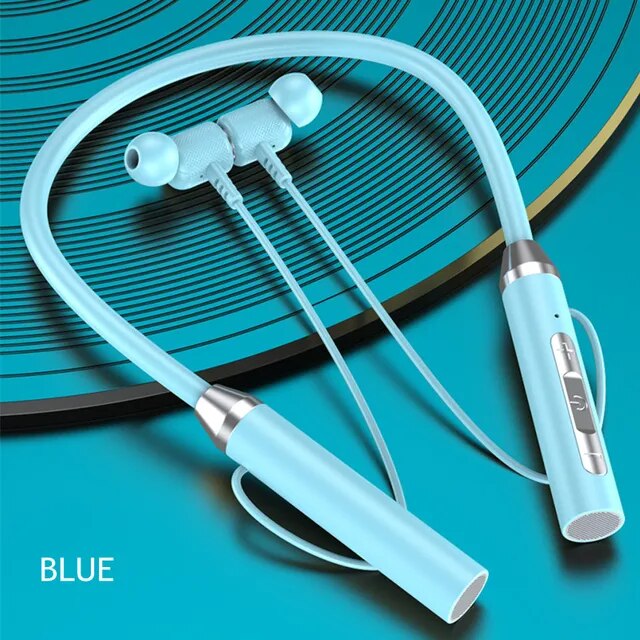 Wireless Headphone Fone Bluetooth 5.0 Neckband Earphones Silicone Hifi Stereo Sports Headset Halter Waterproof Magnetic Earbuds